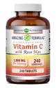 Amazing Formulas Vitamin C with Rose Hips Supplement | 1000 Mg | 240 Tablets | Non-GMO | Gluten-Free | Made in USA