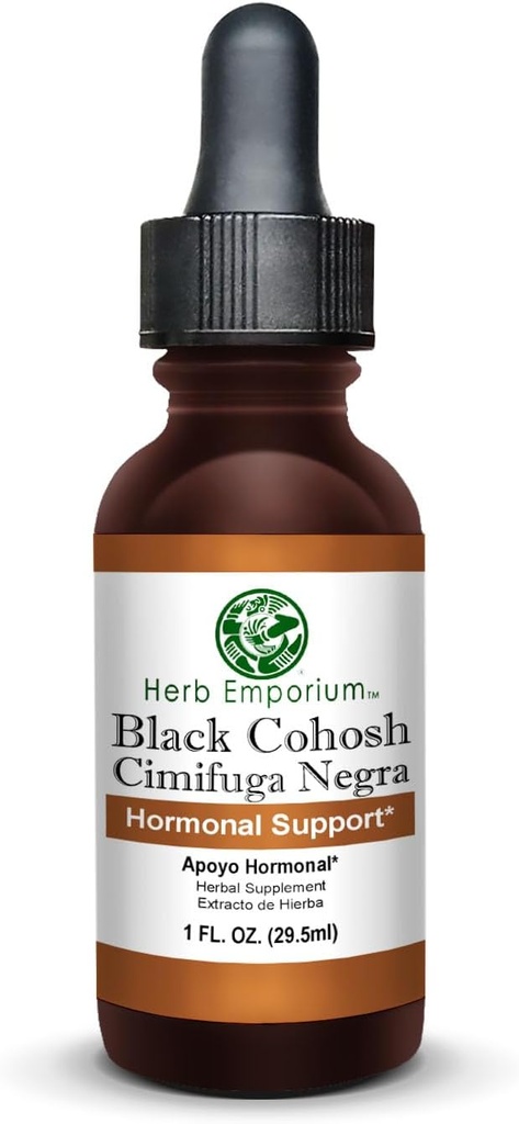 Herb Emporium Black Cohosh Root Extract 1fl. oz. (29.5 מ"ל) Herbal Supplement Hormonal Support (Pack of 1)