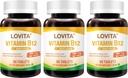 Lovita Vitamin B12 1000 mcg (B12 Cyanocobalamin kimi Vitaminlər), Timed Release B12, Vegan-Friendly, Supports Nervous System, 60 Vegetarian Tablet (2 ay təchizatı) (Paket 3)