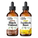 Wild & Organic Black Walnut Tincture 4 fl oz & Burdock Root Tincture 4 fl oz