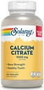 Solaray Calcium Citrate 1000mg - Chelated Calcium Supplement - Supporta la forza di ossa e i denti sani - Facile da digerire - Garanzia di 60 giorni, Vegan - 68 Serve, 275 VegCaps