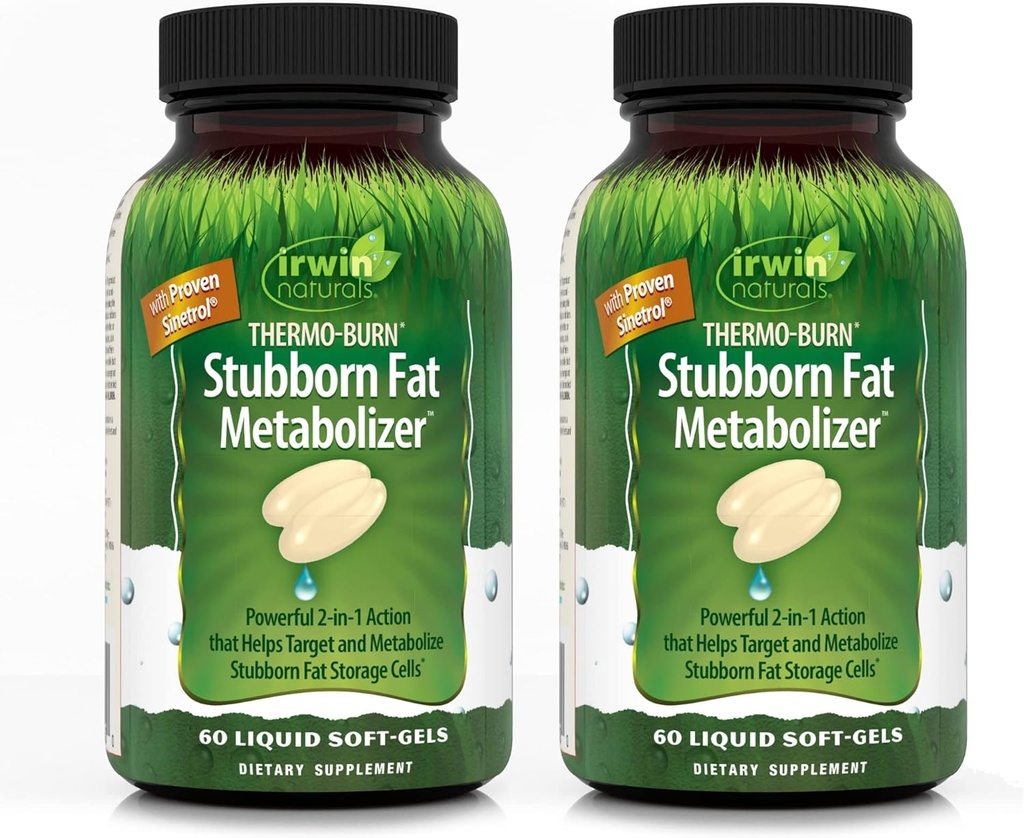Irwin ธรรมชาติ Thermo-burn Stubon Fat Metaboler - 60 ของเหลว soft-Gels, แพ็คของ 2 - ความช่วยเหลือของเป้าหมาย & metabolize Stube Fat Passages - 40 การให้บริการรวม