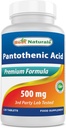 Bästa Naturals Pantothenic Acid 500 mg 120 tabletter