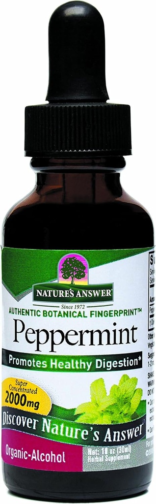 Nature's Answer Peppermint Leaf with Organic Alcohol, 1-Fluid Ounce 