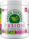 Antioxidante de fusión Green Supreme Fusion de San Nutrition: Mestura de Smoothie Super Greens con Spirulina, Chlorella, Mushrooms adaptogénicos, 30 servizos