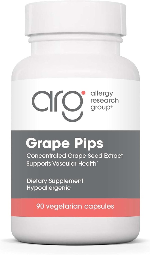 Serap Grape Grup Alergy Research - Grape Seed Extract, Proanthocyanidins, Polyphenols, Herbal Suplemen, Organik, 300mg Capsules - 90 Count