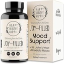 Joy-Filled Mood Support Supplement - 7 Herb Complex w / St. Johns Wort | Stress Relief - aitab rahustada meelt ja keha | 100% taimepõhised Happy pillid, Ashwagandha, Rhodiola Rosea | Adaptogens, 60 Ct