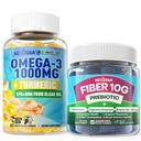 Vegan Omega-3 1000mg + Turmeric, Fiber Gummies