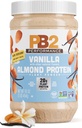 PB2 Performance Manmond Plant Based Vegan Protein Powder - 20g Complete Protein, Nav pievienots cukurs, Prebiotic Fiber bez piena, Certified Vegan, Non-GMO, Gluten Free [Almond w/Madagascar Vanilla, 1LB]
