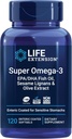 Life Extension Super Omega-3 EPA/DHA Fish Oil, Sesame Lignans & Olive Extract - Bihotzaren osasuna, garuneko osasuna, hanturazko osasun-laguntza, Gluten-Free, Enteric-Coated, Ez-GMO, 120 Softgel