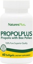 NaturesPlus Propolplus - 180 מ"ג, 60 Softgels - Quality Bee Propolis תוספת עם Bee Pollen - 60 משרתים