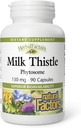 HerbalFactors by Natural Factors, Milk Thistle Phytosome, Edistää Tervettä maksan toimintaa Voikukka ja Turmeric, 90 kapselia (90 annosta)