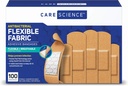 Care Science Fabric Adhesive Bandages, 100 ct Assorteeritud suurused | Paindlik + hingav kaitse aitab vältida esmaabi ja haavahoolduse nakkust