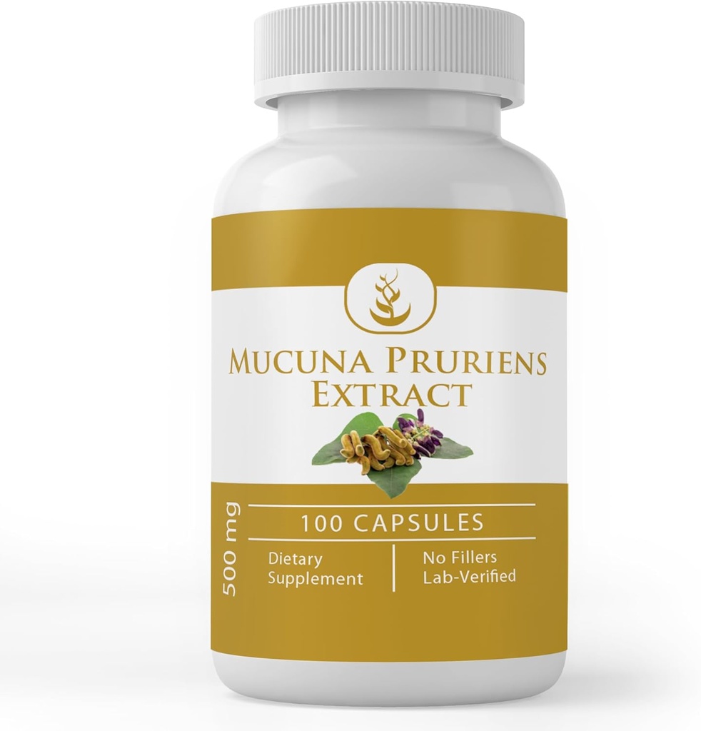 PURE ORIGINAL INGREDIENTS Mucuna Pruriens (100 kapslar) Alltid ren, inga tillsatser eller fillers, Lab Verified