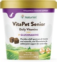 NaturVet VitaPet İdmanlar üçün böyük Daily Vitamins Plus Glucosamine, 60 ct Soft Chews, Amerikada Global Source Materialları ilə dəstək