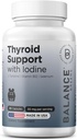 Iodine, L-Tyrosine, 비타민 B12 & Selenium, 30 Veg 캡슐을 가진 Balancebreens Thyroid 지원 보충교재 - 에너지, 대사 & 초점 지원