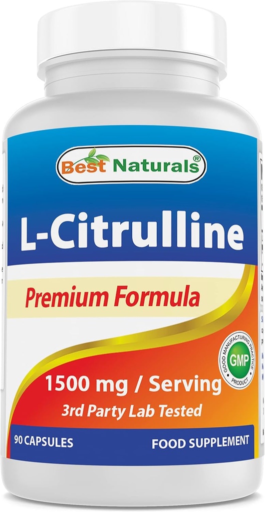 הטוב ביותר טבעי L-Citrulline קפסולות - 1500 מ"ג / משרת - non-GMO - Gluten Free - 90 קפסולות (90 Count)