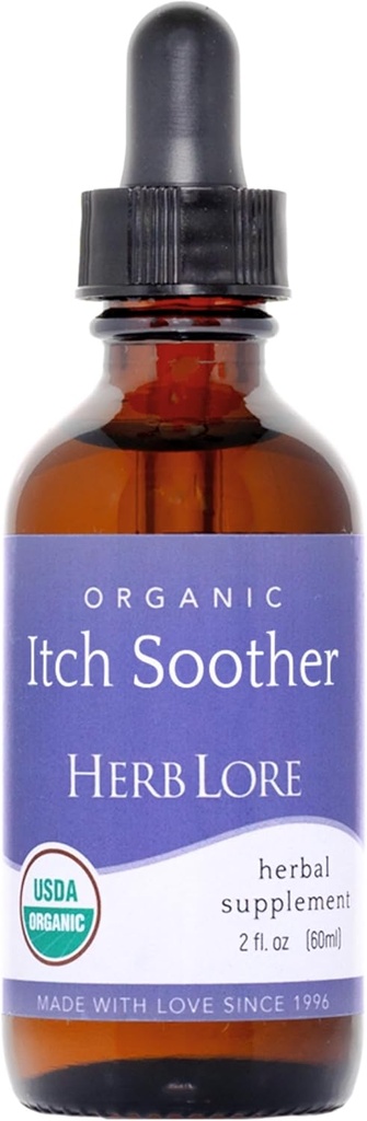 Herb Lurb Organic Itch Offic Itch Tincre - Soothes Itchs Itch and Rash, Pilm Milm Thitle, DanDelion & Yollow Foot Lives Pluplement loped (fooz)