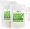 XPRS Nutra Vegan Dimensiune 0 Capsule separate - 100 Conte clar capsulele goale Premium separate în pungi - pastile pentru umplere suplimentare DIY