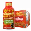 Vitamin Energy Tropical Infusion Extra Strength Energy Shot, 48 Pack - Up to 7 Hrs, 260mg Natural Caffeine, Zero Sugar - BCAAs + CoQ10, Focus Support, B12 B6 Niacin, 1.93 fl oz, Keto Vegan