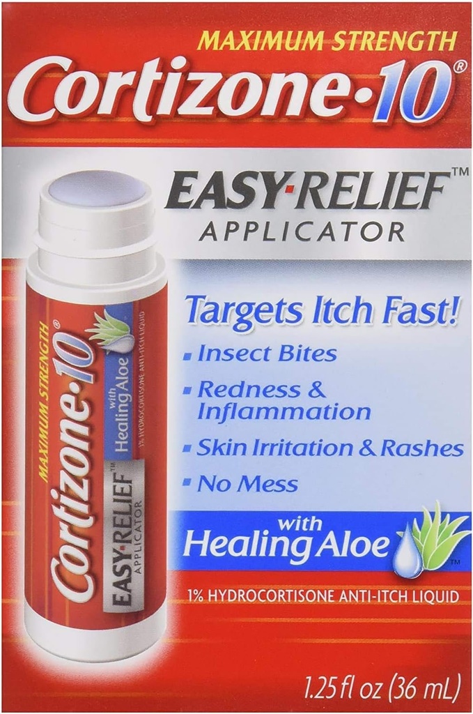 Cortizone 10 Hydrocortisone Anti-Itch נוזל 1.25 fl oz (Pack of 2)