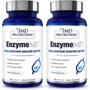 1MD Nutrition EnzymeMD - Digestive Enzymes Supplement - Doctor Formulated | 18 Plant-Based Enzymes - Gas & Bloating Support | 120 Capsules (2-Pack)