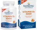 NaturalasGrolanda D3 5000, Orange - 200 Gels Soft - Suport per Bones de salut, Mouland, & Imune System - Vegetarian - No- GO - 200 Servings