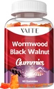 Black Walnut Wormwood Gummys - 与Artemisia Annua Herb & Juglans nigra Hulls 用于消化性健康与自然体清洁,非GMO和Gluten免费补充品 - 60 Gummy Chewables
