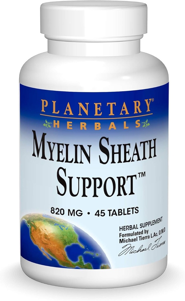 Planetary Herbals Myelin Sheath Support Tablets, 45 gróf