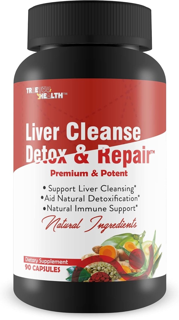 Detox & Repair - Liver, Rene, & Colon Cleanse - Herbal Liver Support Supplement with Dandelion Root, Aloe, Turmeric, Ginger - Promuovere la salute del fegato Naturalmente