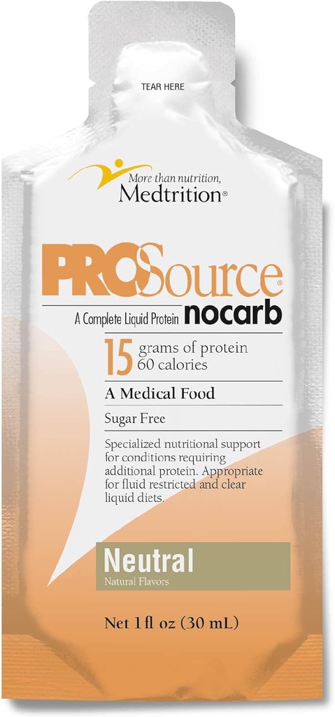 La Medtrition NoCarblid Protemin paquets neutres Flavor 1 fl oz 100 paquet
