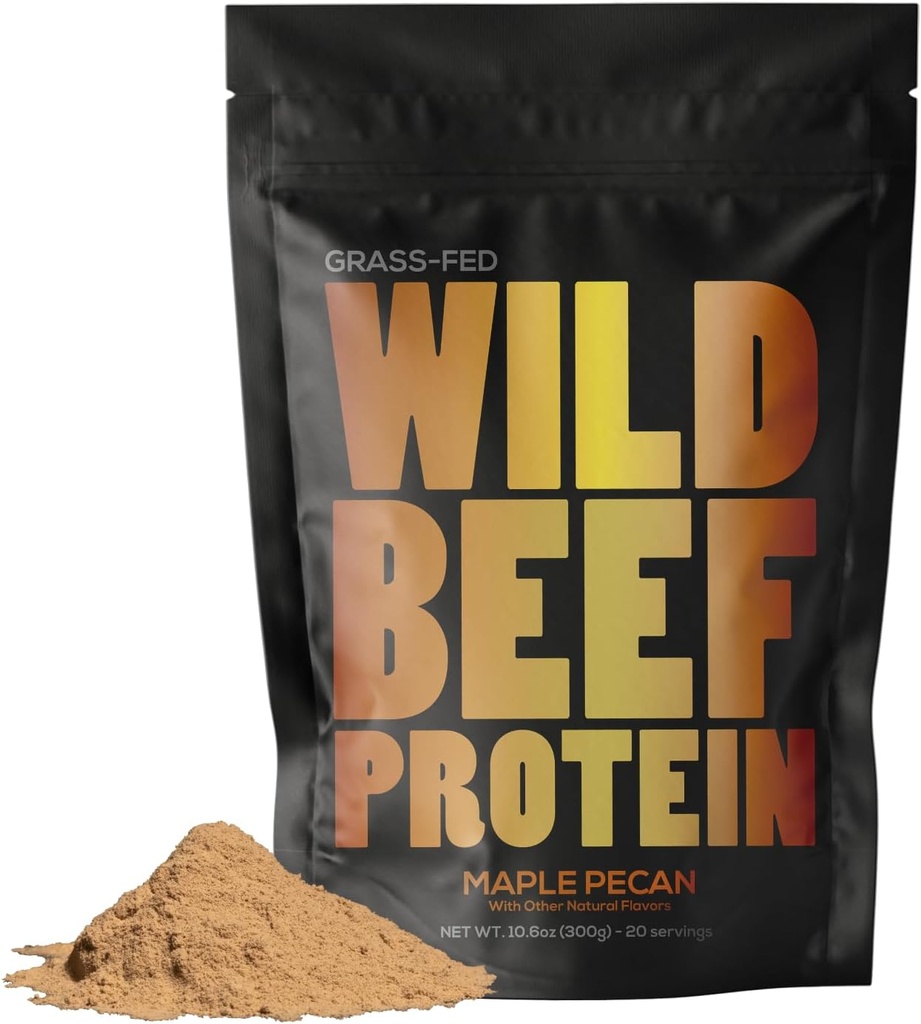 FridGesd Beef Protetein Powder amb complex de Beefs Organs - Sugar Free Protein Shake - Baix Carb i Calies - Keto/Paleo/Carvore Amigaly - Whey/Bloting/Lactosa Free - Maple Peoz