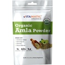 Vitamatic Certified USDA Organic Amla Berry Powder – 1 lb (16 oz) Amalaki | Rich in Natural Vitamin C & Antioxidants | Supports Immune Health | Gluten-Free, Non-GMO, Kosher