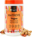 Natreve Vegan Protein Tozu - Probiyotikler ve Amino Asitler ile 25g Plant bazlı Protein Tozu - Gluten Free Peanut Butter Parfait, 18 Hizmet