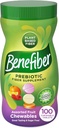 Benefiber Chewable Táboas de suplementos de fibra prebiótica para a saúde dixestiva, sabores de froitas recomendadas - 100 Conde