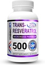 MAAC10 Trans Resveratrol 500 מ"ג תוסף (Micronized תרופות כיתה 99% טהור Trans-Resveratrol Extract + BioPerine for Superior Absorption) (2X 250 מ"ג קפסולות 60ct)