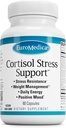 EuroMedica Cortisol Stressi tuki - Daily Energy Supplement DHEA - Vegaani kapselit vitamiini B2 & C - Ravintolisä immuunijärjestelmän tukea - 60 kapselia