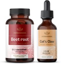 HERBAMAMA Beet Root and Cat 's Claw Kit - Bundle of 21: 1 Concentrate Beet Root and Cat' s Claw Tincture 2 fl oz - Vegan, Non- GMO, Sugar & Alcohol- Free - 2 Pack