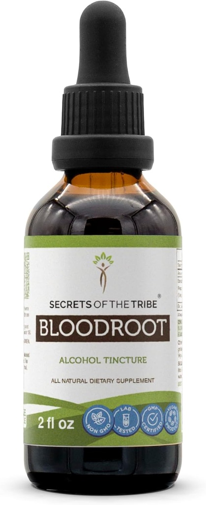 Secrets of the Tribe Blue Cohosh Alcohol Tincture (Glycerite) 659 mg Responsibly farmed Blue Cohosh (Caulophyllum thalictroides) Dried Root (2 Fl Oz) Women's Health Supplement