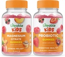 Lifeable Magnezyum Citrate Kids + Probiyotik 2 Milyar CFU Kids, Gummies Sche - Great Tasting, Vitamin Supplement, Gluten Free, GMO Free, Chewable Gummy