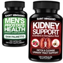 Kidney Support Cleanse Detox & Repair 120 Casuals - Together with - Men's Prostate Health Advanced Prostate Supplements - 120 Capsules
