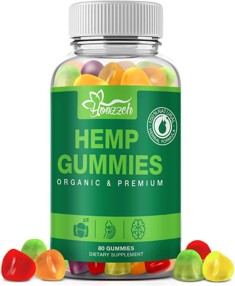 Natural Organic Hamp Gummies Advanced Extra Strength High Potency Hamp Oil Extract Supplement med Pure Hamp Oil Gluten Free