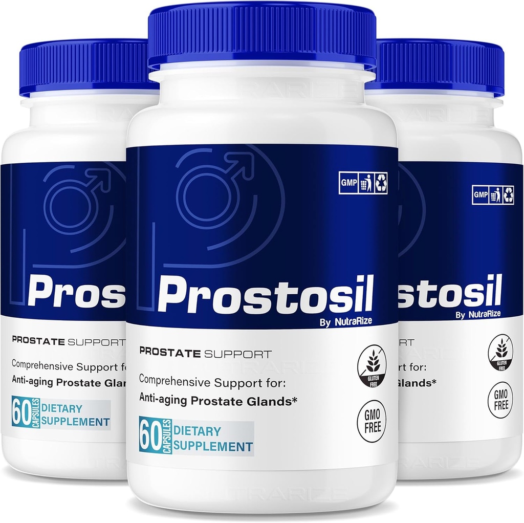 (3 Pack) Prostosil Capsules, All Natural Formula For Prostate Health Support, Maximum Strength Herbal Supplement for Control and Overall Health, Prosto sil Vitamin Pills Official Review (180 Capsules)