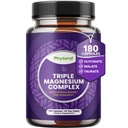 Highly Potent Magnesium Complex Capsules - Triple Magnesium Blend with Taurate Glycinate and Malate - 400mg Supplement Supports Relaxation & Overall Wellness Non-GMO Vegan - 180 Count