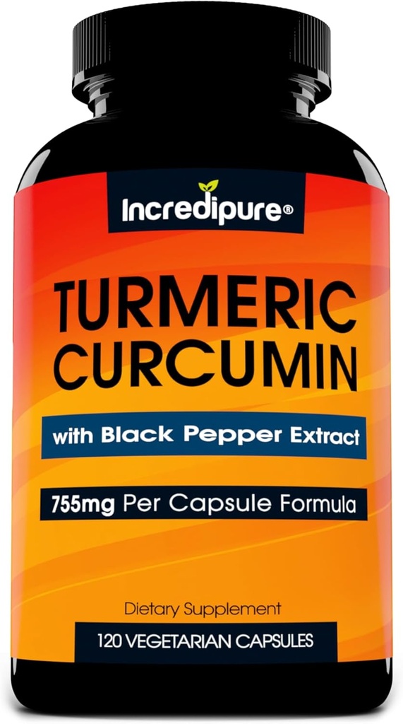 Phụ Timemeric Curcumin w/ BioPerine - 755mg Per Capsule, 120 Veggie Caps bởi Curcumin Incredipure