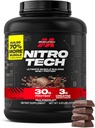 Muscletech Whey Protein Powder ( Chocolate de Leite, 4 Libras) - Nitro-Tech Ultimate Muscle Building Formula com Isolato de Proteína de Whey - 30g de Proteína, 3g de Creatina e 6,8g de BCAA - Embalagem de Vary Maio