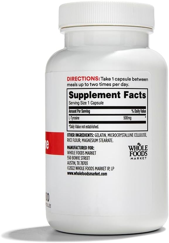 Koko ruokatori, L Tyrosine 500Mg, 100 kapselia (paketti 2)