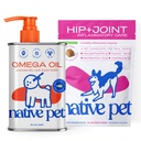 Native Pet Omega Oil for Dogs 8 Oz - Fish Oil Supplements & Relief - Anti-Inflammatory Chews for Dogs - 60 Chews - Arthritis Supplement & Joint Pain Relief