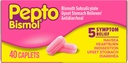 Pepto Bismol Caplets per Nausea, bruciore di stomaco, indigestione, upset Stomach, e Diarrea, 5 Symptom Fast Relief in una forma conveniente, 40 ct