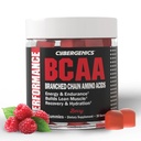 BCAA Gummies, Energy Chews with Electrolytes Branched Chain Amino Acids, Build Lean Muscle and Boost Endurance, 60 Gummies, Berry Flavored